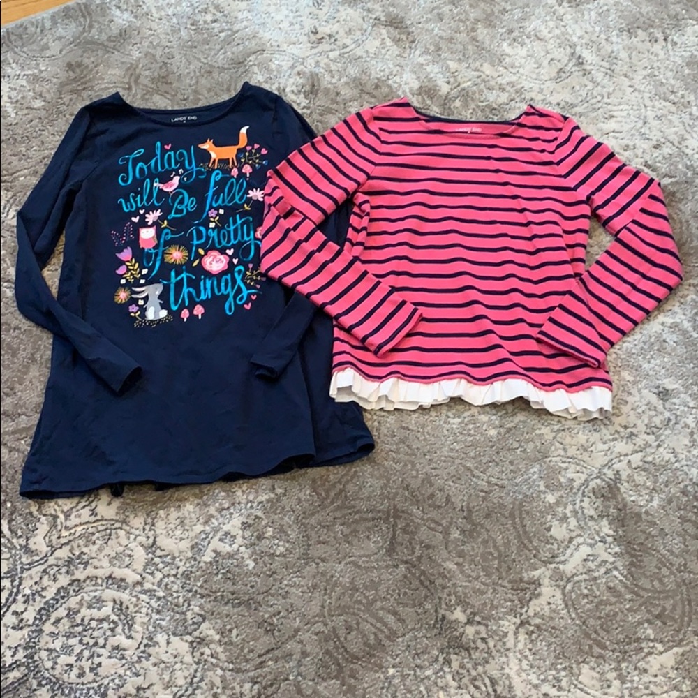 Two Girls Size 10/12 Lands End Tops